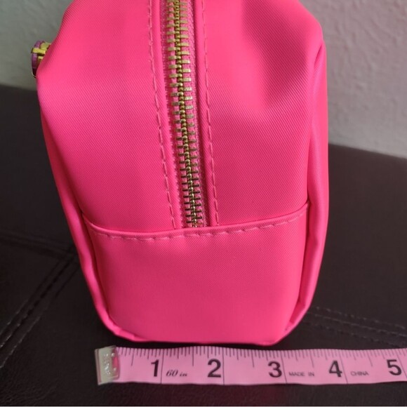 Sparkle And Shine Hot Pink Jewel Embellished Cosmetic Bag - Picture 10 of 12